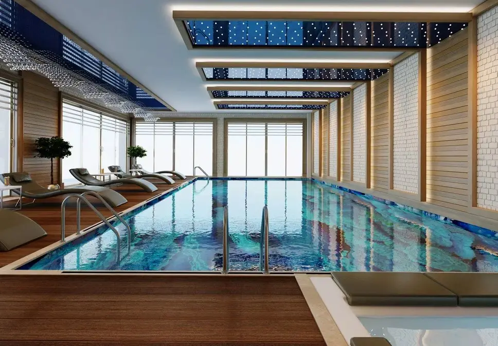 Pool auf Dachterrasse in Barcelona