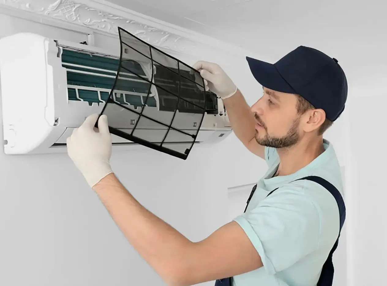 Professional air conditioner setup in Barcelona